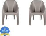 Cello Dynamo Cafeteria Set Of 2 Chair, Grey Plastic Cafeteria Chair