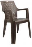 Cello Garnet Matt High Back Chair Set Of Two In Brown Colour