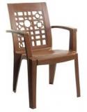 Cello Ideal Set Of Two High Back Chair In Brown Colour