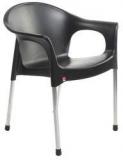 Cello Metallo Cafeteria Chair Set of Two in Black Colour