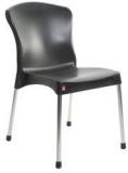 Cello Milano Cafeteria Chair Set Of Two In Black Colour