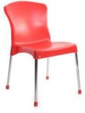 Cello Milano Cafeteria Chair Set Of Two In Red Colour