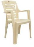 Cello Ultra Glossy High Back Chair Set Of Two In Beige Colour