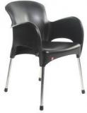 Cello Xylo Cafeteria Chair Set Of Two In Black Colour