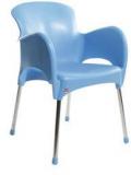 Cello Xylo Cafeteria Chair Set Of Two In Blue Colour