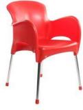 Cello Xylo Cafeteria Chair Set Of Two In Red Colour