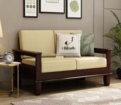 Cherry Wood Fabric 2 Seater Sofa