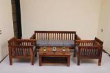 Cherry Wood Rosewood With Coffee Table Fabric 3 + 1 + 1 Sofa Set