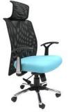 Chromecraft Argentina High Back Office Executive Chair In Sky Blue Colour