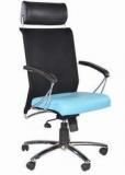 Chromecraft Columbia High Back Light Blue Office Chair In Light Blue Colour