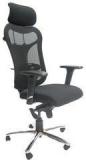 ChromeCraft Ergonomic High Back Chair In Black Colour