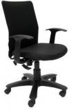 ChromeCraft Ergonomic Medium Back Chair In Black Colour