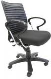 Chromecraft Geneva Desktop Chrome Office Ergonomic Chair In Black Colour