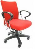 Chromecraft Geneva Desktop Chrome Office Ergonomic Chair In Red Colour