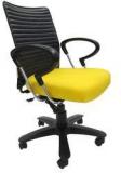 Chromecraft Geneva Desktop Chrome Office Ergonomic Chair In Yellow Colour