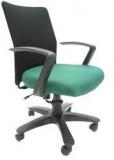 Chromecraft Geneva Desktop Marina Office Ergonomic Chair In Black & Green Colour