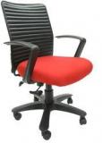 Chromecraft Geneva Desktop Marina Office Ergonomic Chair In Red Colour