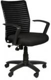 Chromecraft Geneva Desktop Ribs Office Chair In Black Colour