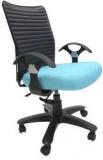 Chromecraft Geneva Desktop T Office Ergonomic Chair In Sky Blue Colour