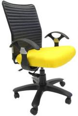 Chromecraft Geneva Desktop T Office Ergonomic Chair in Yellow Colour