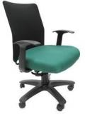 Chromecraft Geneva Desktop WW Black Office Ergonomic Chair In Green Colour