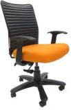 Chromecraft Geneva Desktop WW Office Ergonomic Chair In Orange Colour