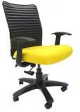 Chromecraft Geneva Desktop WW Office Ergonomic Chair In Yellow Colour