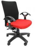 Chromecraft Geneva Office Ergonomic Chair In Black & Red Colour