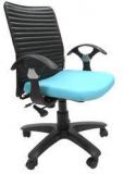 Chromecraft Geneva Office Ergonomic Chair In Sky Blue Colour