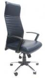 ChromeCraft Leatherette High Back Executive Chair In Black Colour