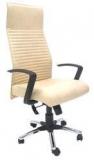 ChromeCraft Leatherette High Back Executive Chair In Cream Colour