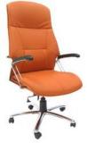 ChromeCraft Leatherette High Back Executive Chair In Orange Colour