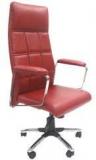 ChromeCraft Leatherette High Back Executive Chair In Red Colour