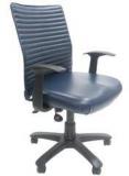 ChromeCraft Leatherette Medium Back Executive Chair In Black Colour