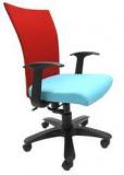 Chromecraft Marina WW Office Ergonomic Chair In Red & Sky Blue Colour