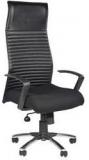 Chromecraft Milan High Back Ribs Office Chair In Black Colour