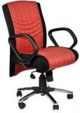 Chromecraft Pat Low Back Office Chair In Red And Black Colour