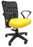 Chromecraft Rado Office Ergonomic Chair In Black & Yellow Colour