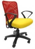 Chromecraft Rado Office Ergonomic Chair In Red & Yellow Colour