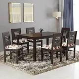 Clanecraft Solid Sheesham Wood Six Seater Dining Set For Dining Room/ Hotel | Solid Wood 6 Seater Dining Set