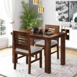 Clanecraft Solid Sheesham Wood Two Seater Dining Set For Dining Room/ Hotel / Caf | Solid Wood 2 Seater Dining Set