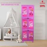 Classic Furniture Liberty 6ft Barbie Unicorn Hanger Wardrobe|Closet| Cloth Hanger|Shoerack PP Collapsible Wardrobe