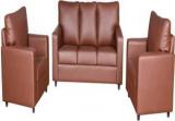 Cloud9 Leatherette 3 + 1 + 1 Dark Brown Sofa Set