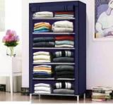 Cmerchants 6 Rack Collapsible Waardrobe Blue PP Collapsible Wardrobe