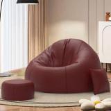 Comfybean 4XL Premium, Designer LeisureSofa Lounge With Free Cushion And Puffy Maroon Teardrop Bean Bag With Bean Filling