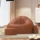 Comfybean 5XL Premium, Designer RelaxSofa Nest With Free Cushion and Puffy Tan Teardrop Bean Bag With Bean Filling