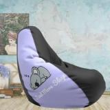 Comfybean XL Designer Bean Bag Filled With Beans Printed Need More Sleep Lavender & Black Teardrop Bean Bag With Bean Filling