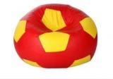 Comfybean XL Soccerati Bean Bags Red Yellow Body Fitter Bean Bag With Bean Filling