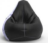 Comfybean XXL Designer Bean Bag Filled With Beans Printed Dream Big Lavender & Black Teardrop Bean Bag With Bean Filling