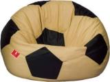 Comfybean XXL Soccerati Cream Body Fitter Bean Bag With Bean Filling